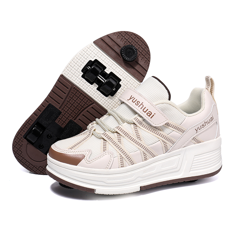 Running Gear Shoes - Four-Wheeled Automatic Retractable Invisible Four-Wheeled Walkable