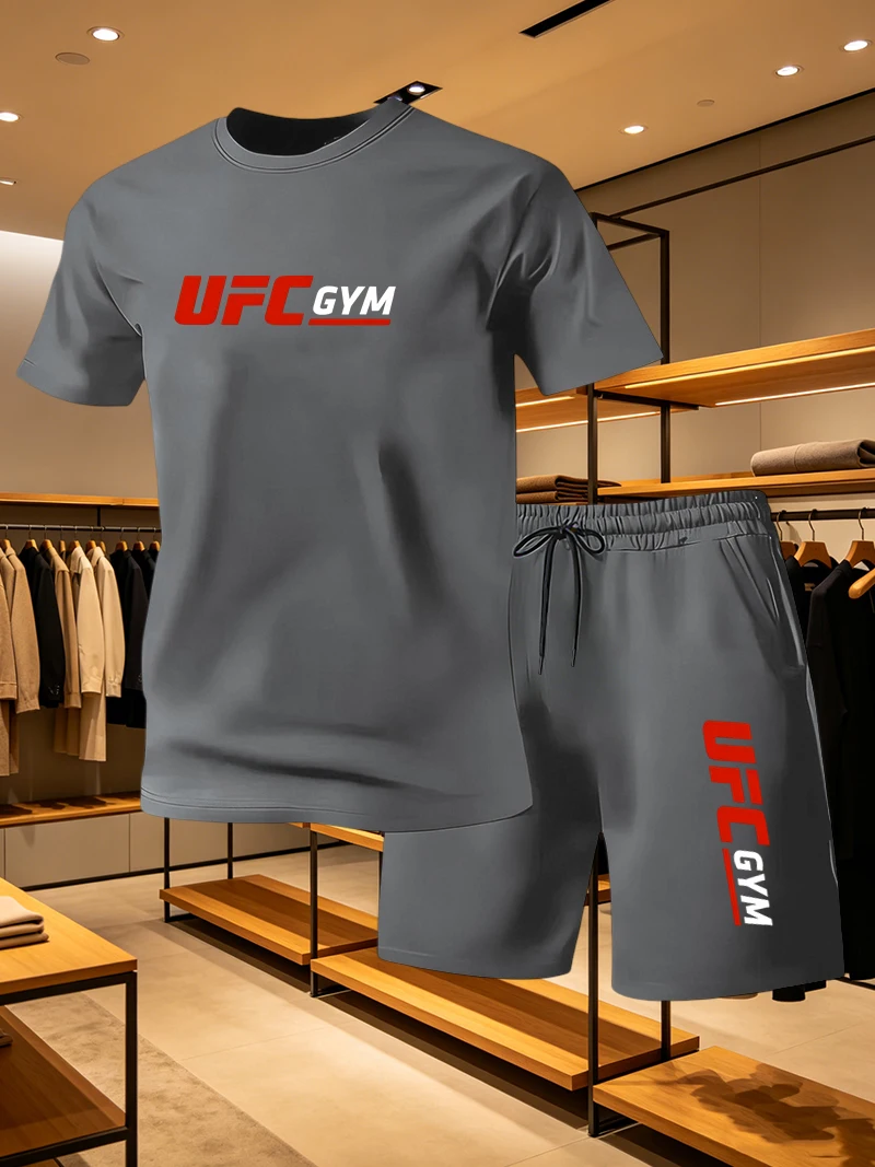 Men's Fashion T-shirt Shorts U - огляд і ціна Running Gear For Men