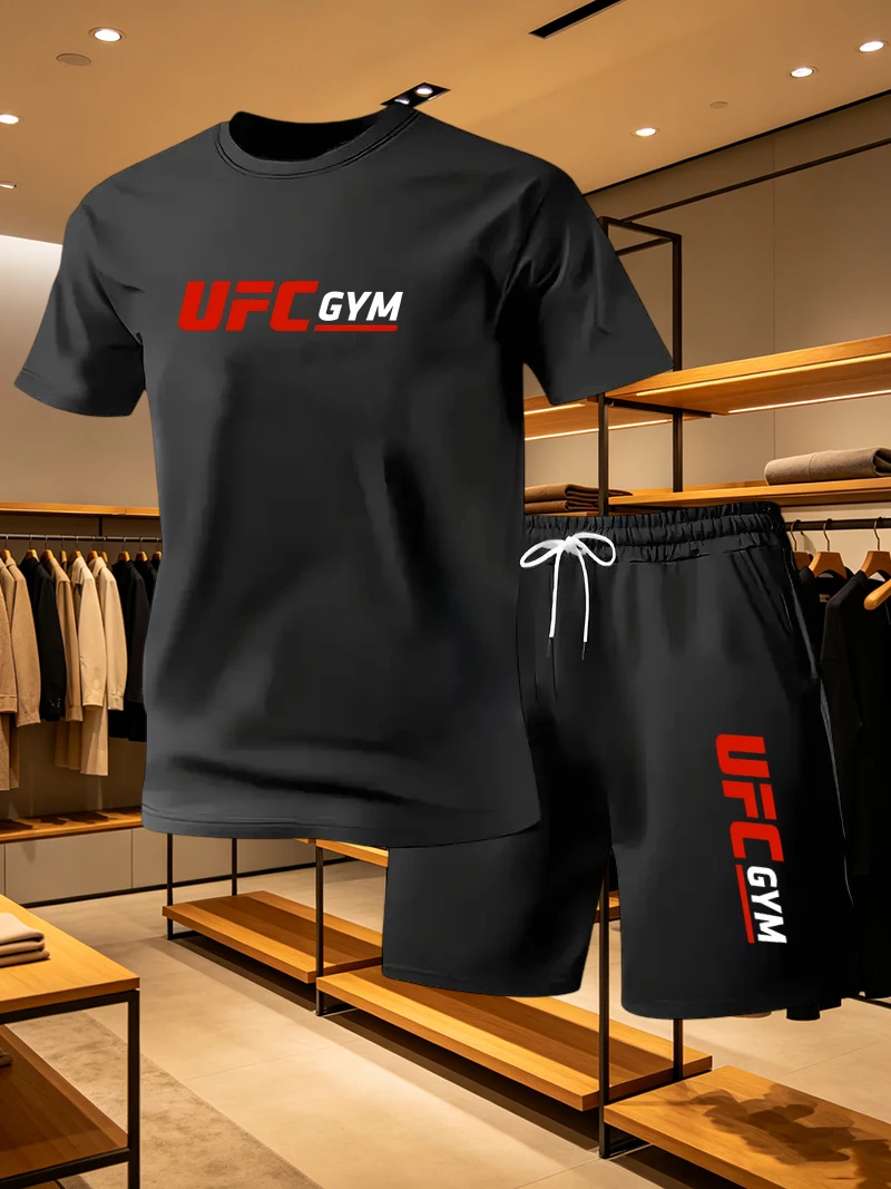 Men's Fashion T-shirt Shorts U - огляд і ціна Running Gear For Men