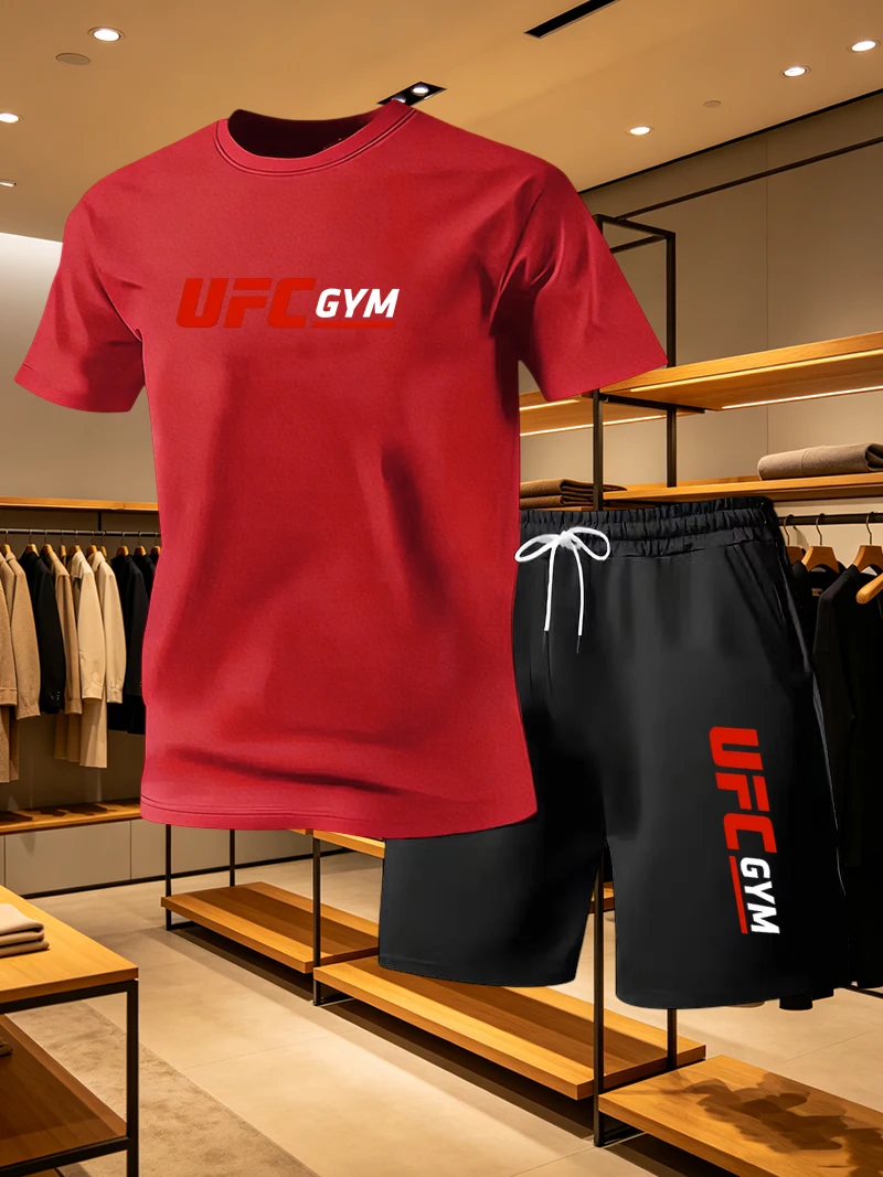 Men's Fashion T-shirt Shorts U - огляд і ціна Running Gear For Men