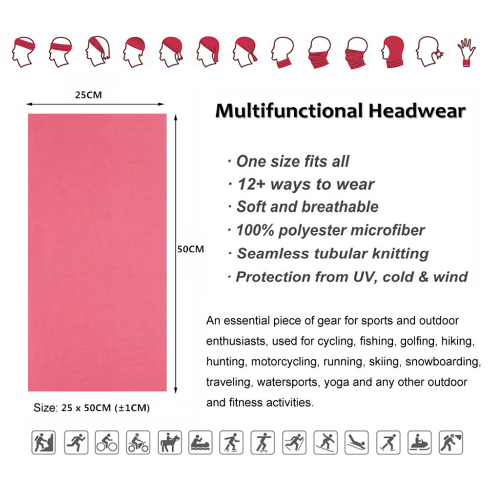 Pink Seamless Outdoor Bandana  - огляд і ціна Running Gear Satisfy