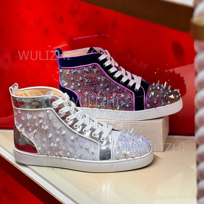 Dark Purple Crystal Rivet Men  - огляд і ціна Running Gear Shoes