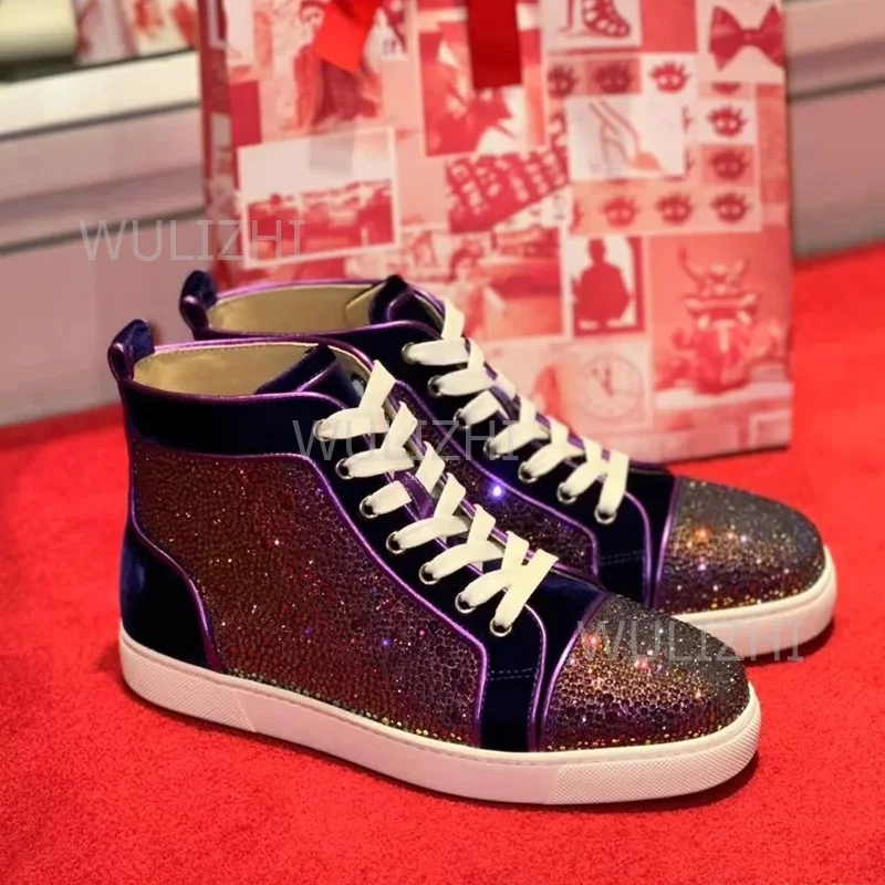 Dark Purple Crystal Rivet Men  - огляд і ціна Running Gear Shoes